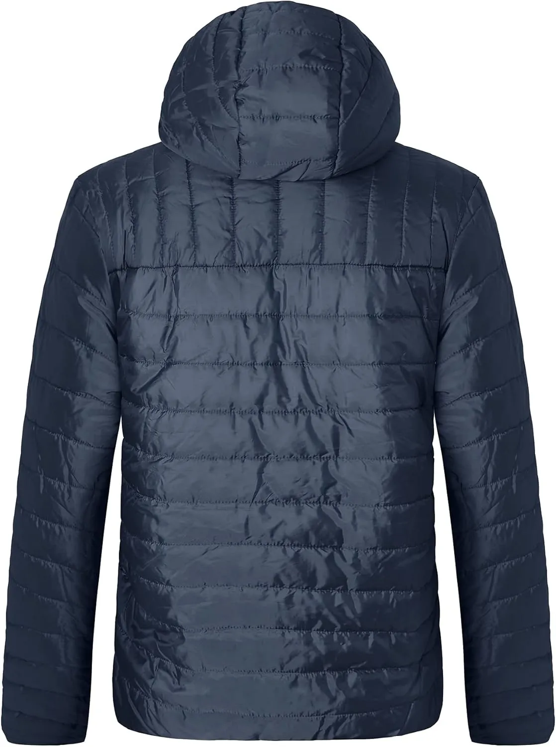MADHERO Mens Packable Hooded Puffer Jacket Lightweight Water-Resistant Quilted Puffy Outerwear with Hood