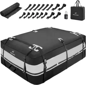 Maelstrom Rooftop Cargo Carrier,Car Roof Bag,21 Cubic Feet Waterproof Roof Rack Cargo Carrier,Tear Resistant Vehicle Cargo Carrier for Car with/Without Rack,Gray (BST01-MSRB01-21CFBK-2)