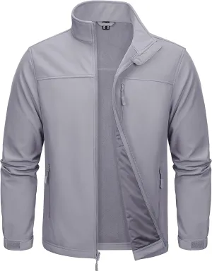 MAGCOMSEN Men's Tactical Jacket Fleece Lined Soft Shell Winter Jacket Lightweight Water Resistant Coats Outwear