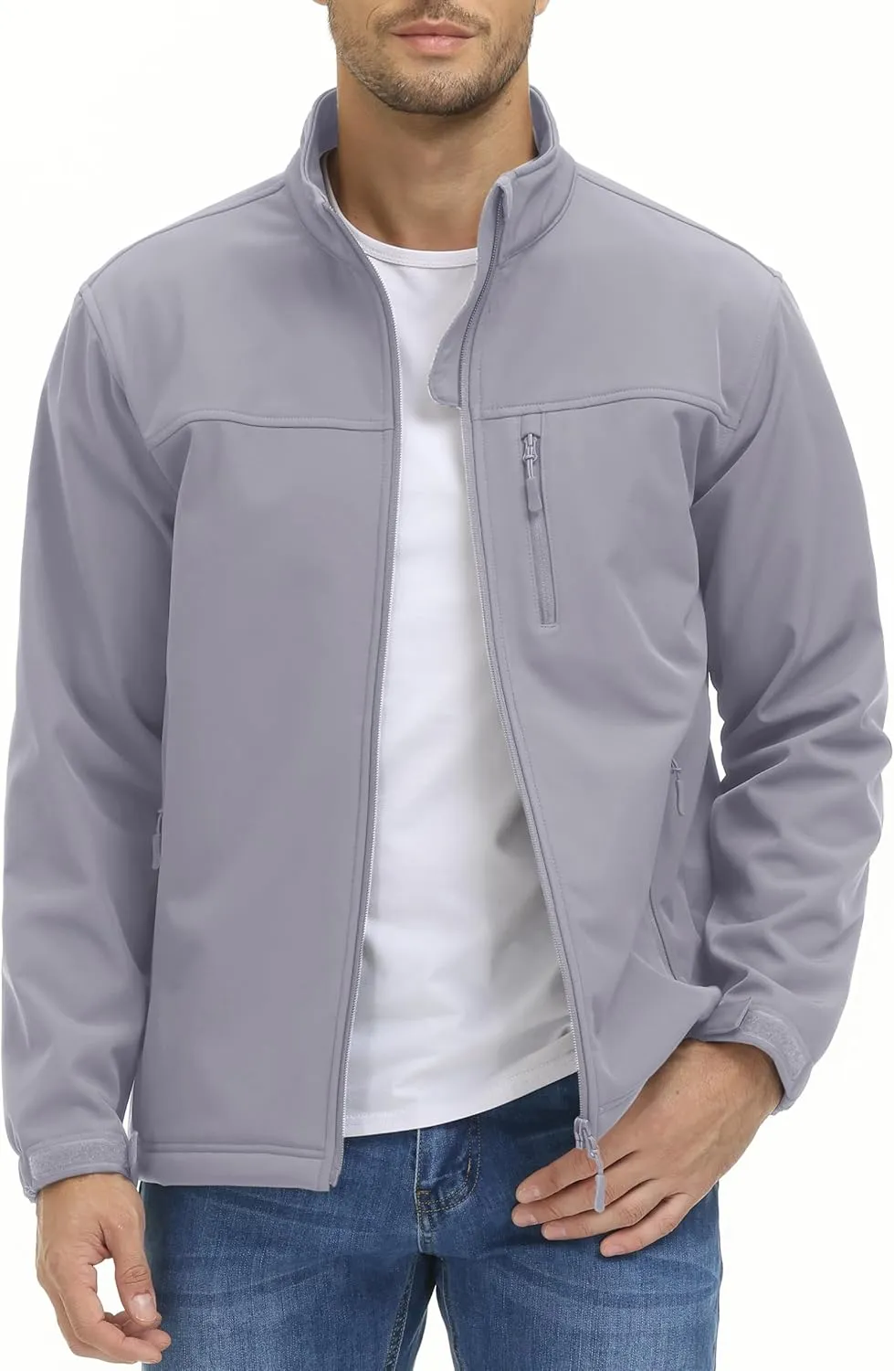 MAGCOMSEN Men's Tactical Jacket Fleece Lined Soft Shell Winter Jacket Lightweight Water Resistant Coats Outwear