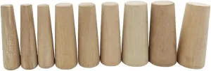 MARINE CITY Emergency Durable Tapered Conical Thru-Hull Soft Wood Simple Design Plugs Kit Drain Stopper Easy Use for Boat (Set of 9) (3 Different Sizes)
