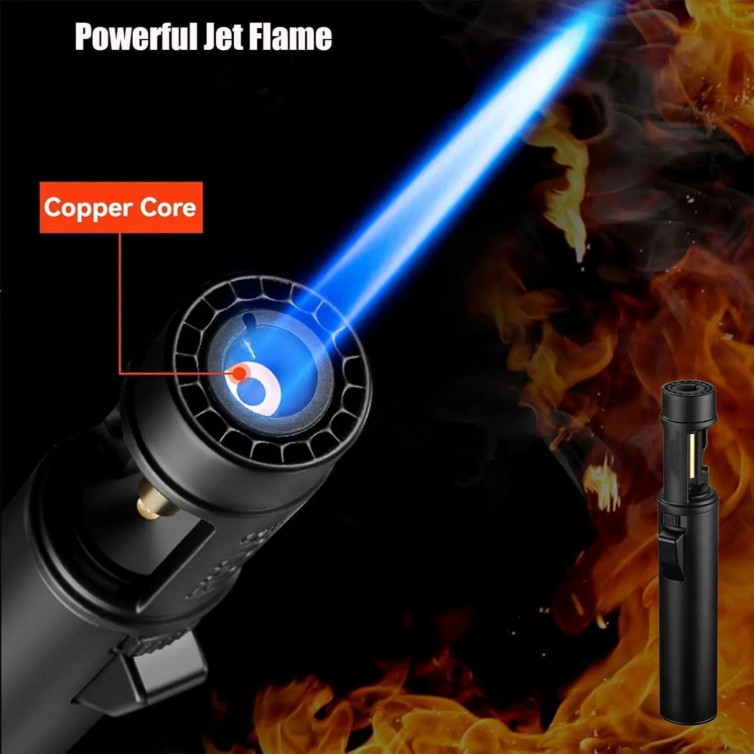 MATISUN 2Pack Airbrush Windproof Lighter, 2025New Petrichor Airbrush Windproof Lighter, 360° Rotating Adjustable Flame Size, with Bottle Opener