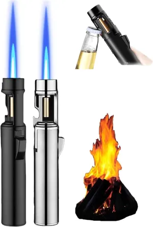 MATISUN 2Pack Airbrush Windproof Lighter, 2025New Petrichor Airbrush Windproof Lighter, 360° Rotating Adjustable Flame Size, with Bottle Opener
