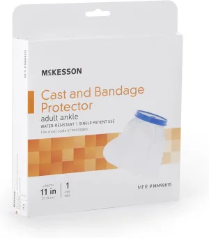 McKesson Cast Cover for Broken Ankle - Watertight Bag for Shower and Bathing, Waterproof Leg Cast Protector, 12 in, 1 Count, 1 Pack