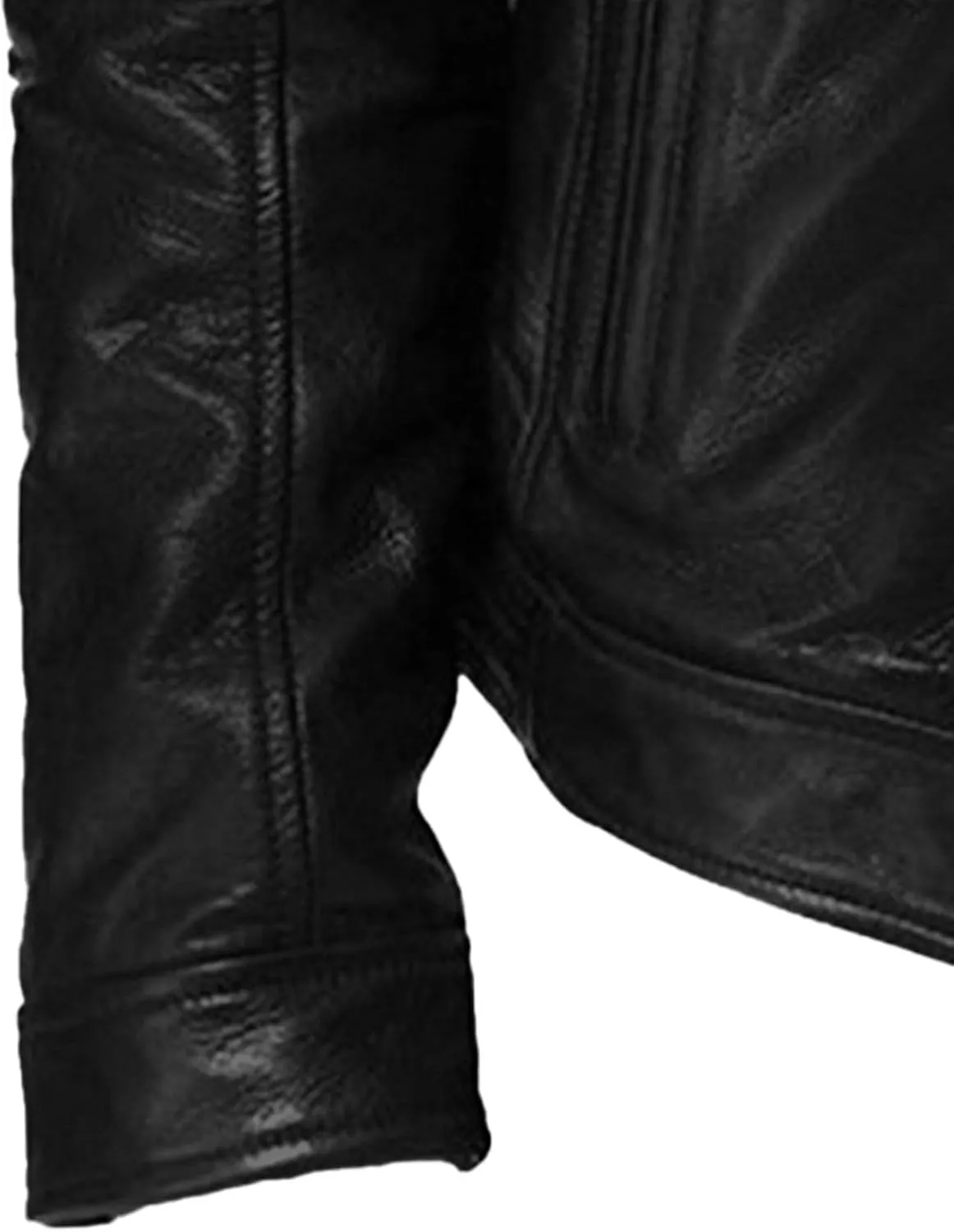 Men Faux Leather Zip Up Jacket Stand Collar Leather Motorcycle Jacket Lightweight Bomber Outwear PU Coat