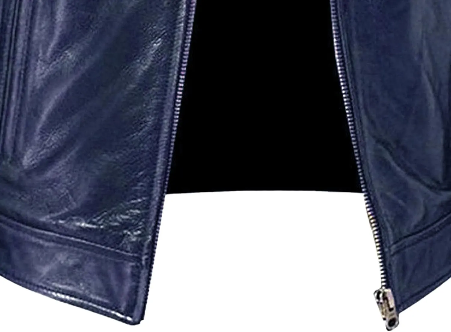 Men Faux Leather Zip Up Jacket Stand Collar Leather Motorcycle Jacket Lightweight Bomber Outwear PU Coat