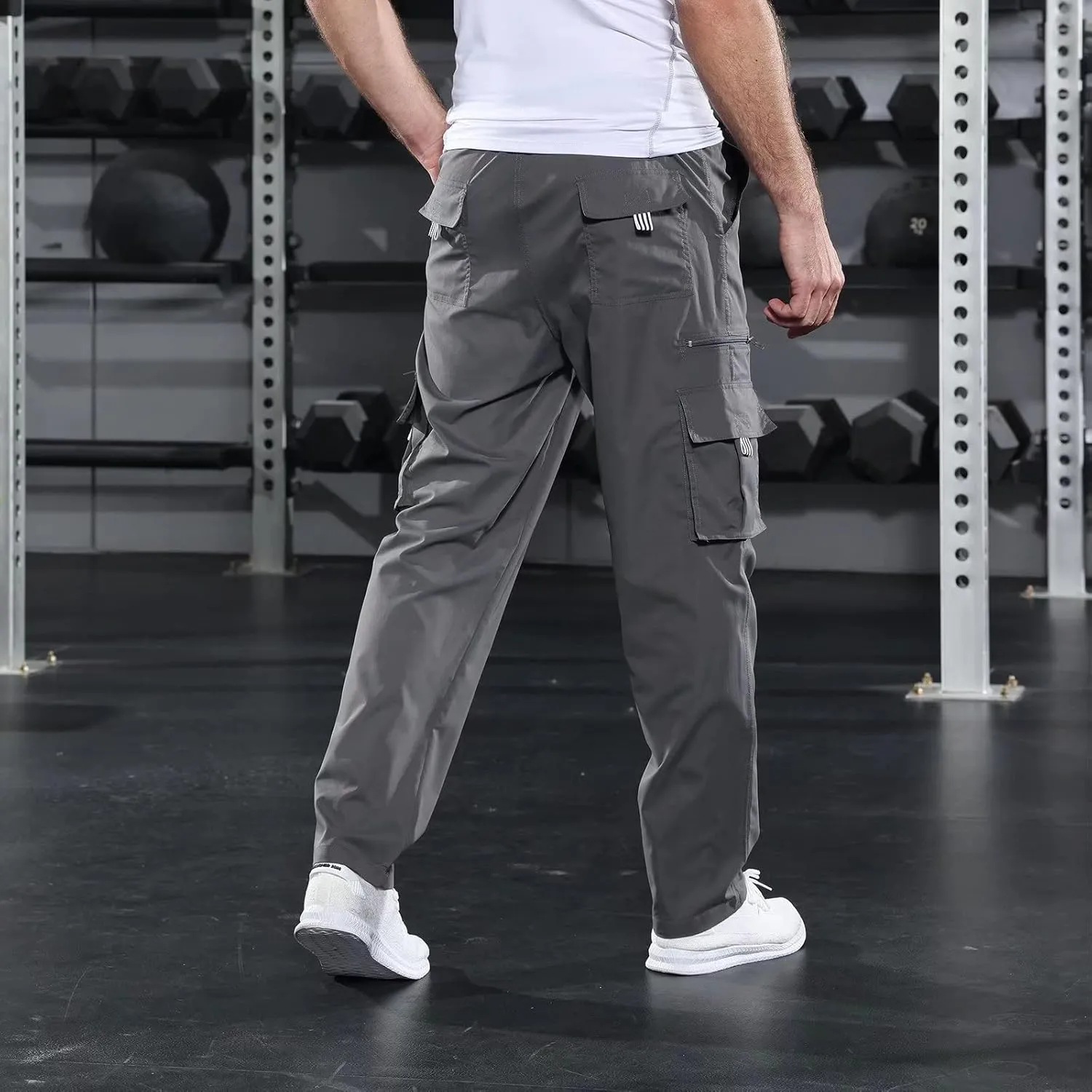 Men Outdoor Cargo Pant Lightweight Tactical Pant Hiking Jogger Classic Fit Multi Pockets