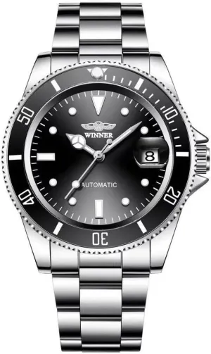 Men Top Brand Date Display Stainless Steel Watch Automatic Mechanical Business 2024 Watch