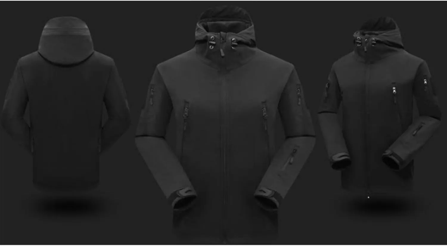 Men Two Piece Ski Suit Set, Mens Winter Waterproof Windproof Hooded Snow Coat 2 Pieces Snowboarding Snowsuits