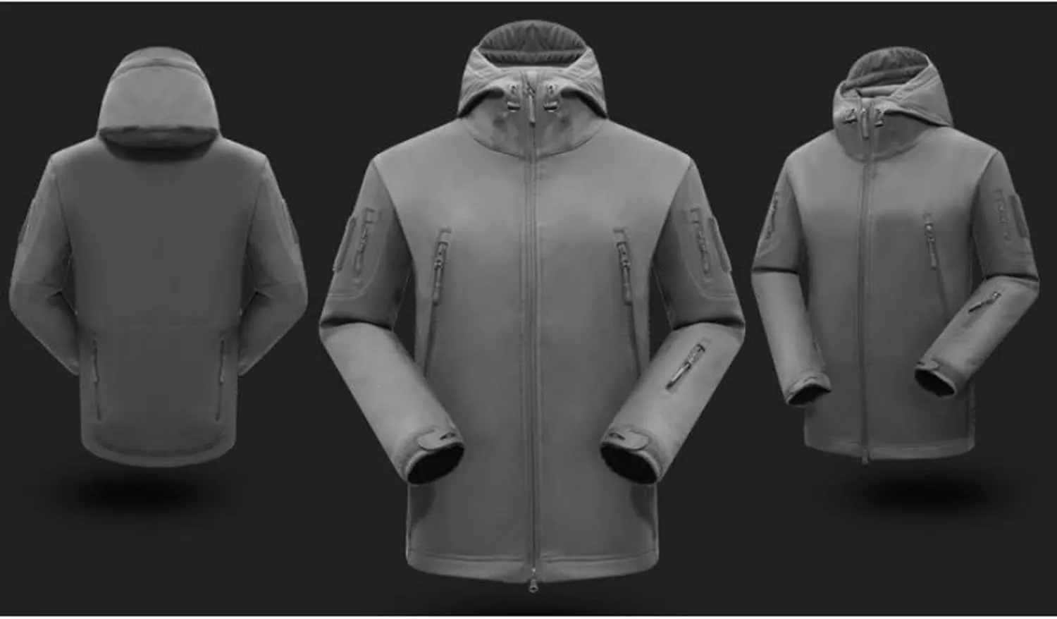 Men Two Piece Ski Suit Set, Mens Winter Waterproof Windproof Hooded Snow Coat 2 Pieces Snowboarding Snowsuits