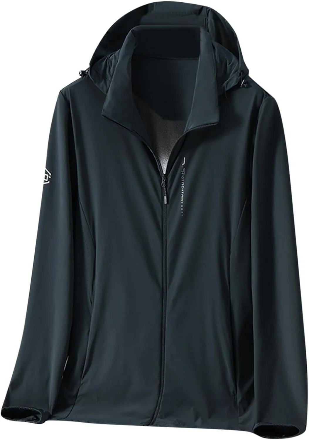 Men's Aesthetic UV Breaker Tunic Hooded with Pockets Long Sleeve Commuting Seaside Leisure UPF50  Sunwear Coat