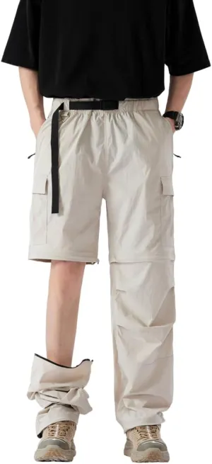 Men's Hiking Pants Convertible Quick Dry Zip Off Outdoor Pants Summer Breathable Trekking Pants Cargo Pants