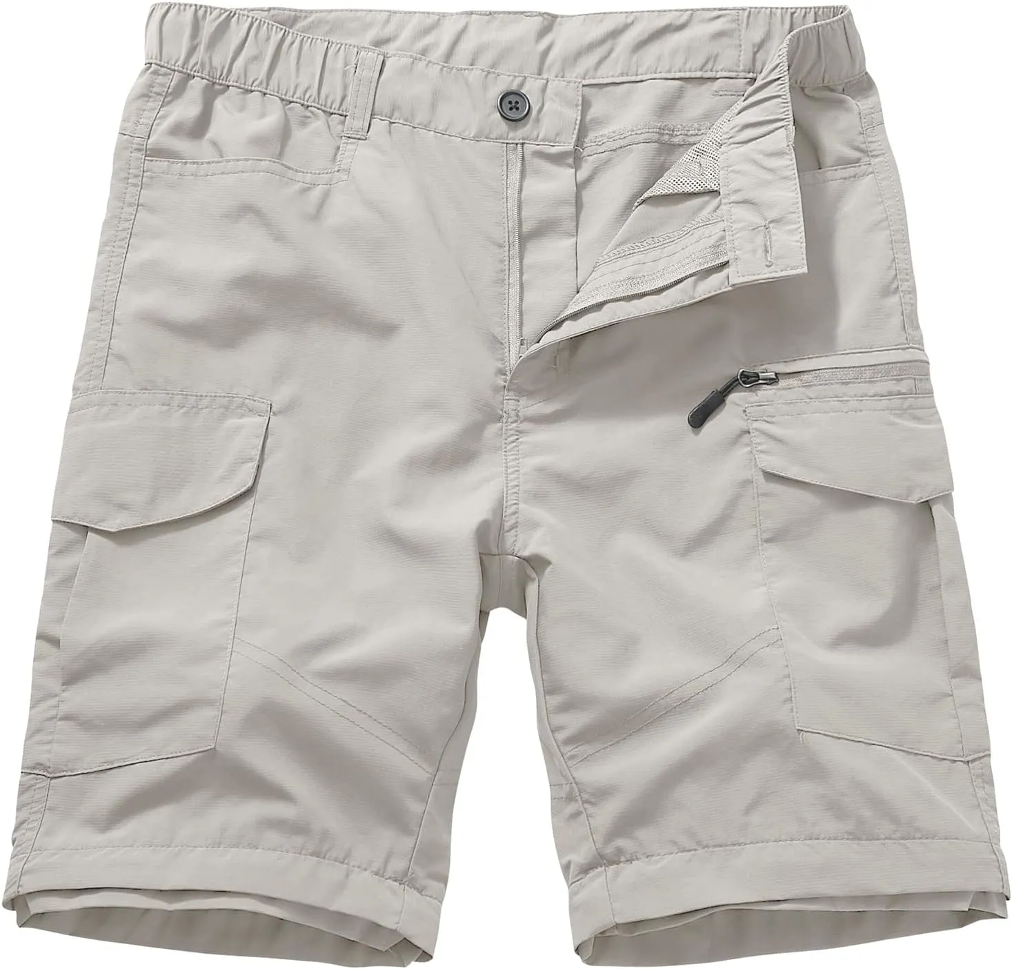Mens Hiking Pants Quick Dry Lightweight Fishing Convertible Zip Off Safari Trousers