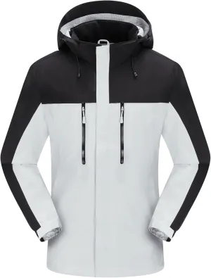 Men's Jacket with Hood Waterproof Windbreaker Lightweight Rainproof Jacket