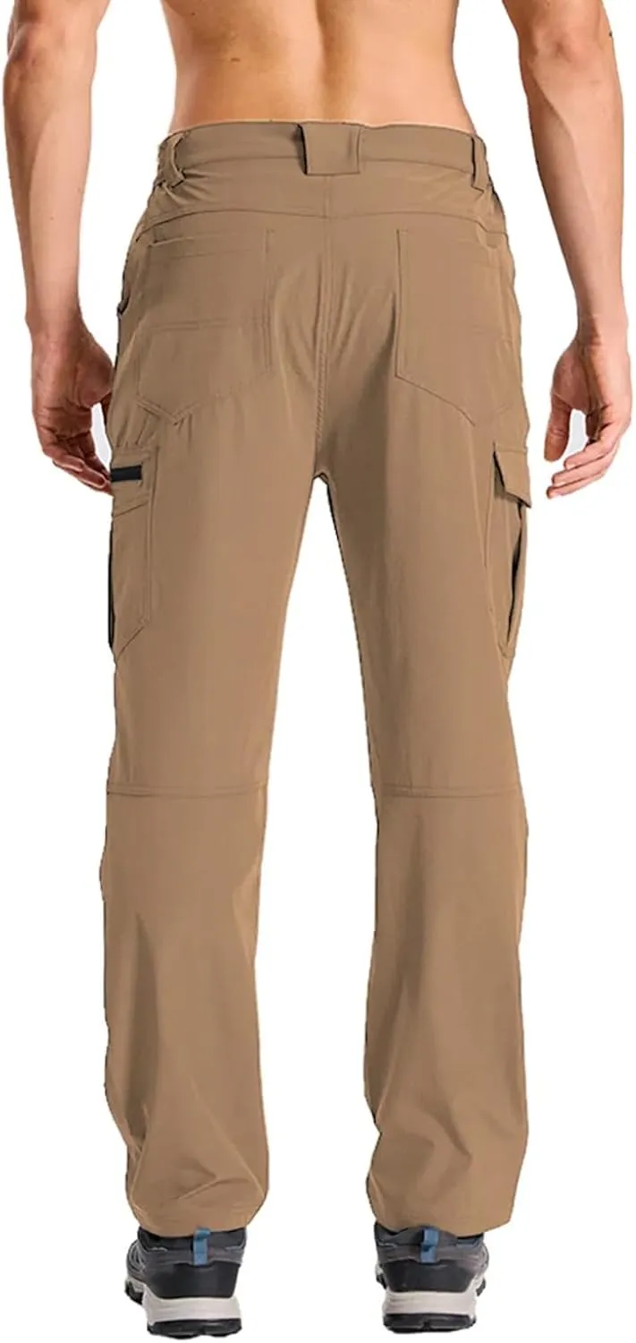 Mens Lightweight Hiking Cargo Pants Quick Dry Waterproof Travel Fishing Climbing Outdoor Tactical Work Pants for Men