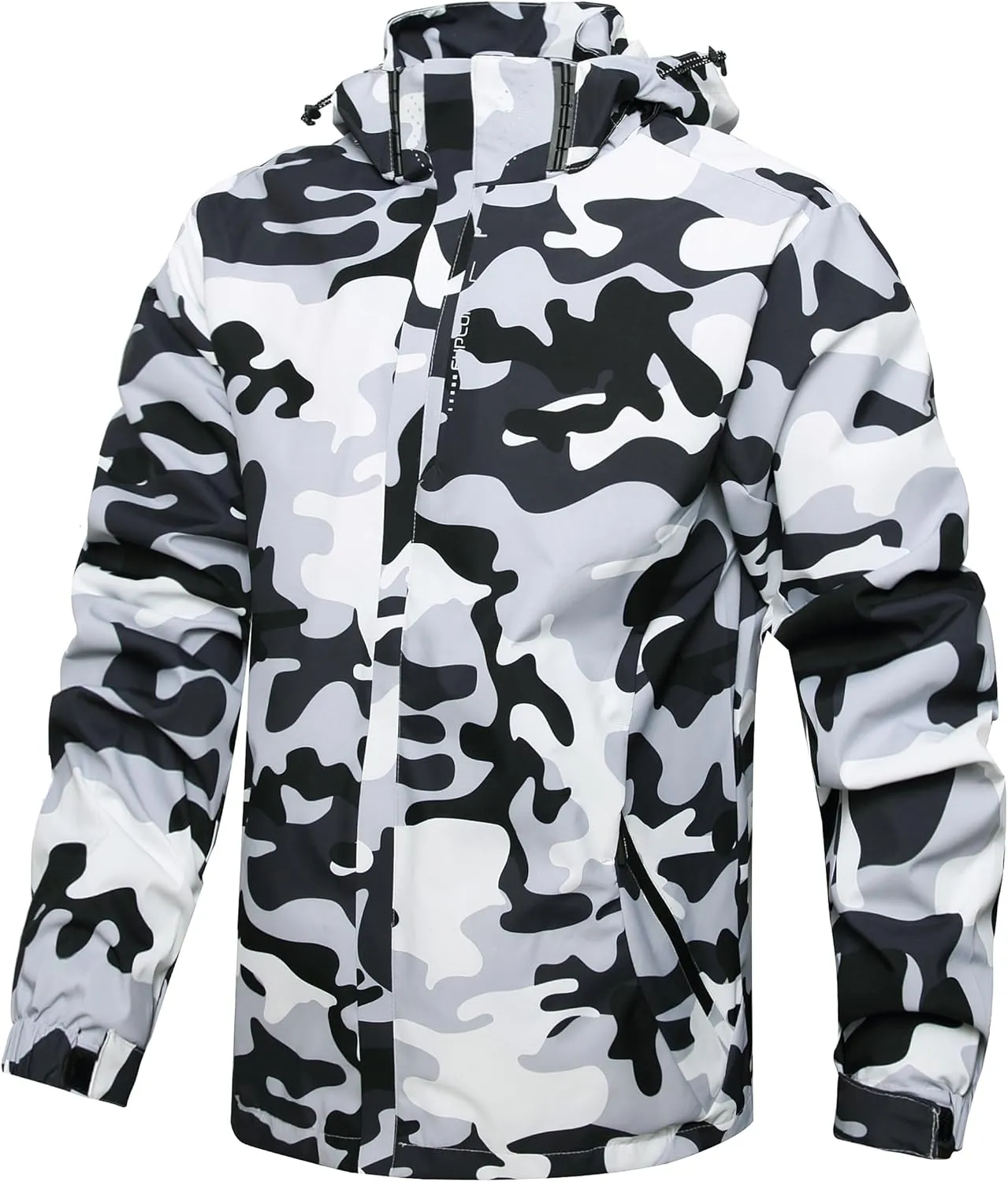 Men's Lightweight Waterproof Rain Jacket,Shell Hooded Outdoor Raincoat Hiking Windbreake jacket