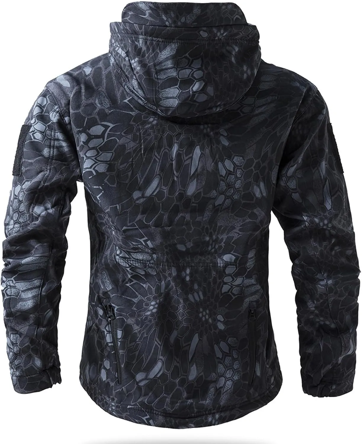 Men's Military Tactical Jackets Camo Hooded Softshell Jacket Outdoor Hunting Hiking Coat Winter Waterproof Windbreaker