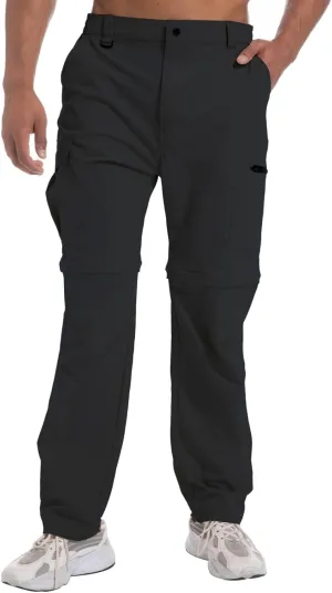 Mens Outdoor Hiking Pants Convertible Lightweight Water Resistant Quick Dry Zip Off Fishing Travel Camping Tactical Pants
