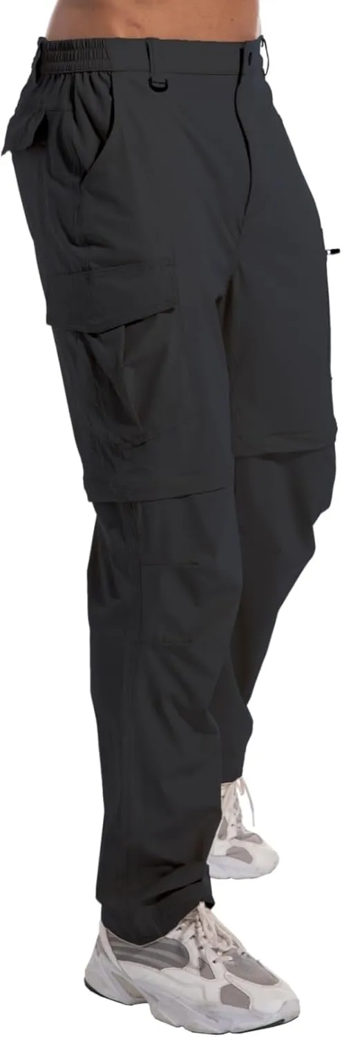 Mens Outdoor Hiking Pants Convertible Lightweight Water Resistant Quick Dry Zip Off Fishing Travel Camping Tactical Pants