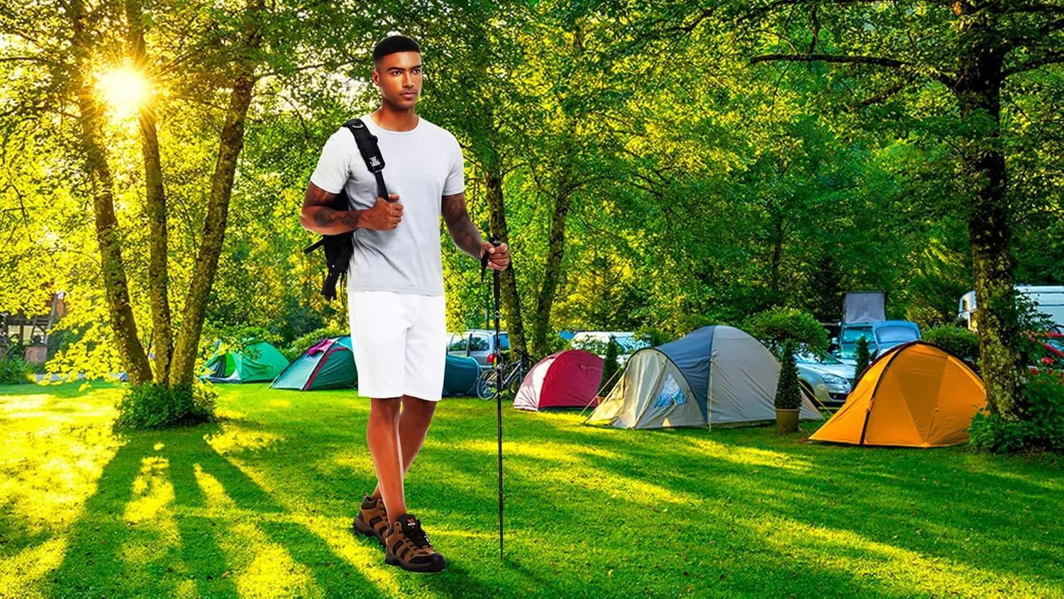 Men's Quick Dry Lightweight Stretch Cargo Hiking Shorts with 6 Pockets