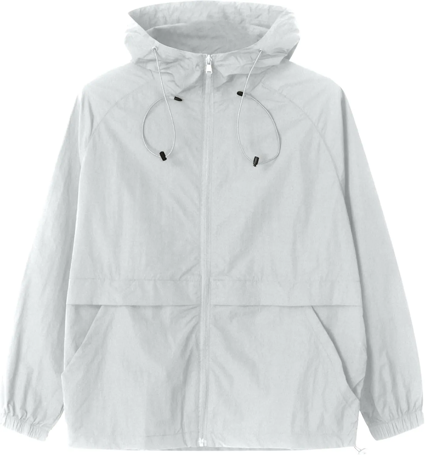 Men's Rain Jacket Lightweight Raincoat Breathable Waterproof Windbreaker Jackets with Hood for Hiking Travel Running