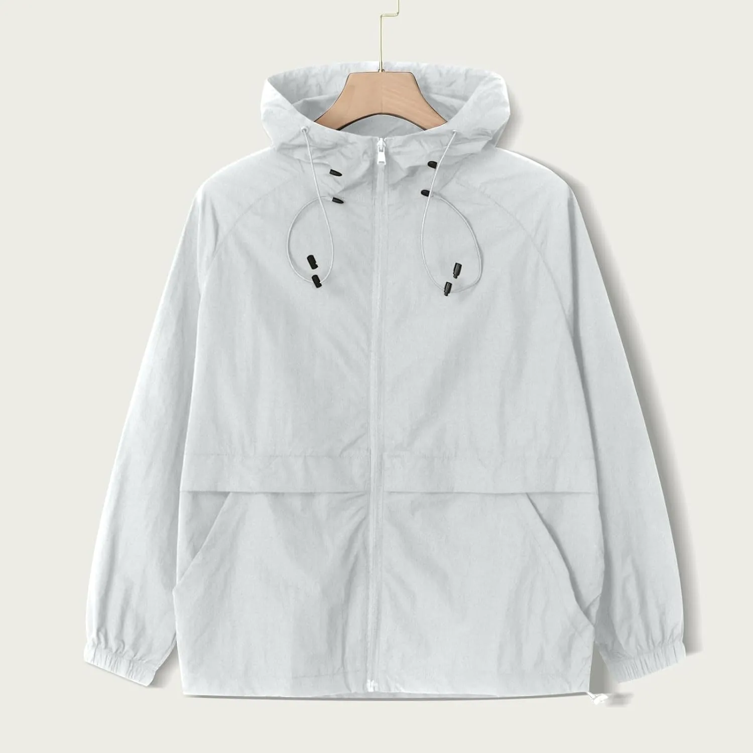 Men's Rain Jacket Lightweight Raincoat Breathable Waterproof Windbreaker Jackets with Hood for Hiking Travel Running