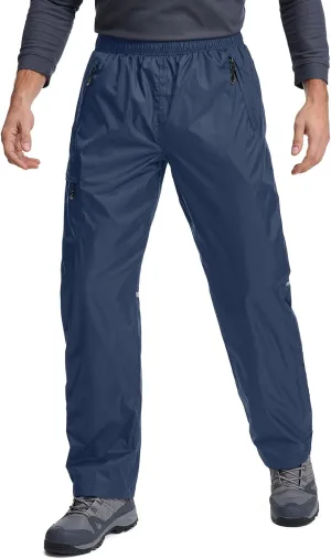 Men's Rain Pants Waterproof Over Pants Windproof Outdoor Hiking Pants for Golf,Fishing,Cycling