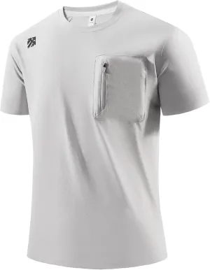 Mens Seamless Workout T-Shirts Lightweight Moisture Wicking Running Hiking Camping Tennis Pickleball Shirts for Men