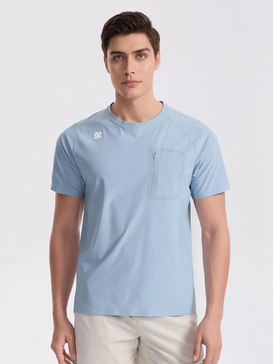 Mens Seamless Workout T-Shirts Lightweight Moisture Wicking Running Hiking Camping Tennis Pickleball Shirts for Men
