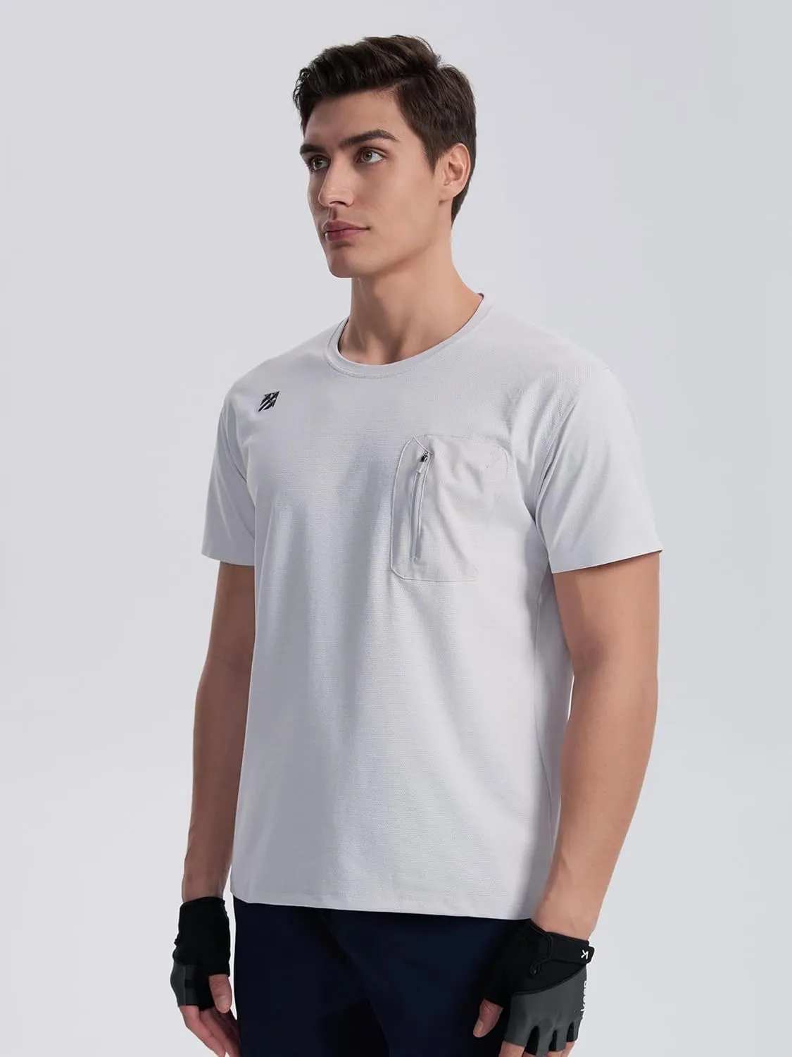 Mens Seamless Workout T-Shirts Lightweight Moisture Wicking Running Hiking Camping Tennis Pickleball Shirts for Men