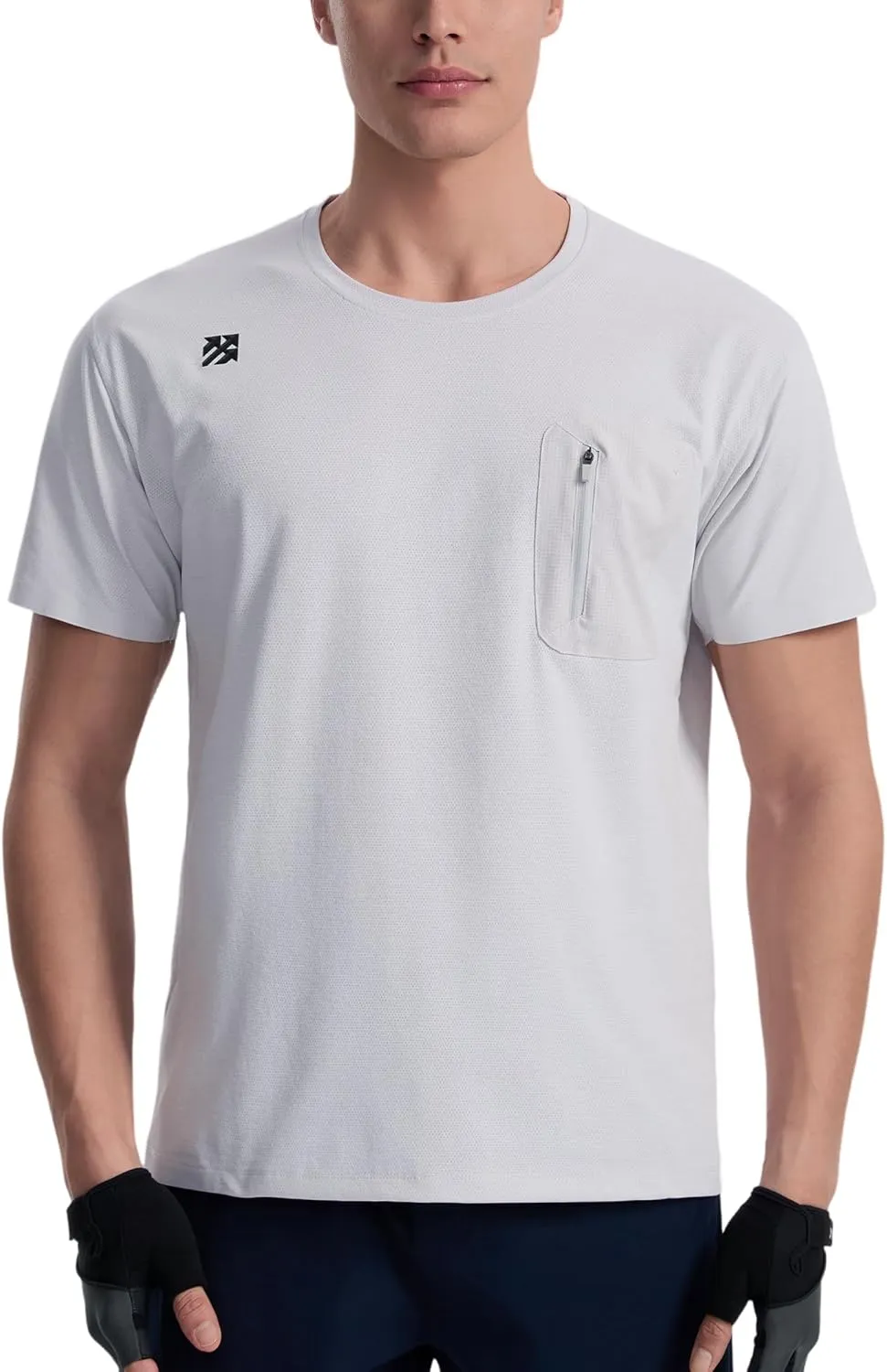 Mens Seamless Workout T-Shirts Lightweight Moisture Wicking Running Hiking Camping Tennis Pickleball Shirts for Men
