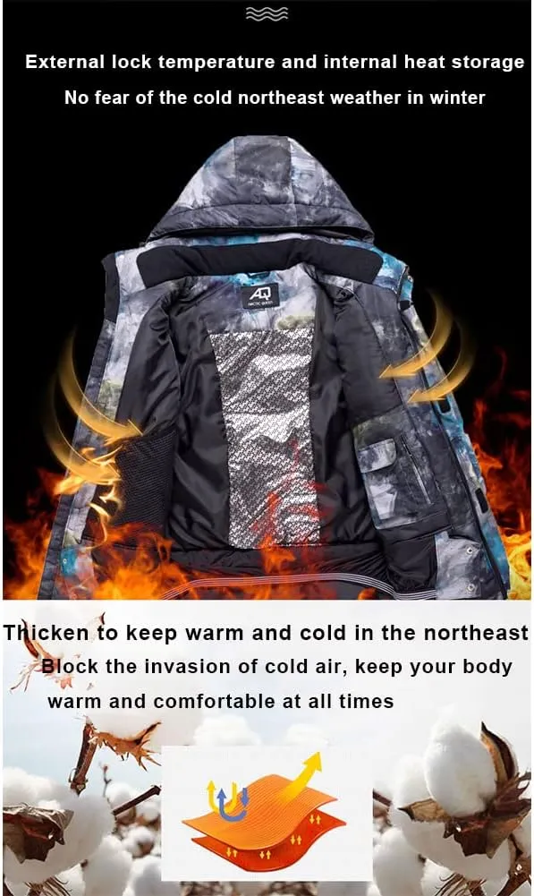 Mens Ski Jacket and Pants Set Waterproof Snow Suit Mountain Windproof Snowboard Jacket Winter Outdoor Ski Suit
