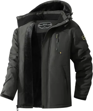 Men's Ski Jacket Warm Winter Snow Coat Waterproof Mountain Windbreaker Snowboarding Jacket Hooded for Hiking Traval