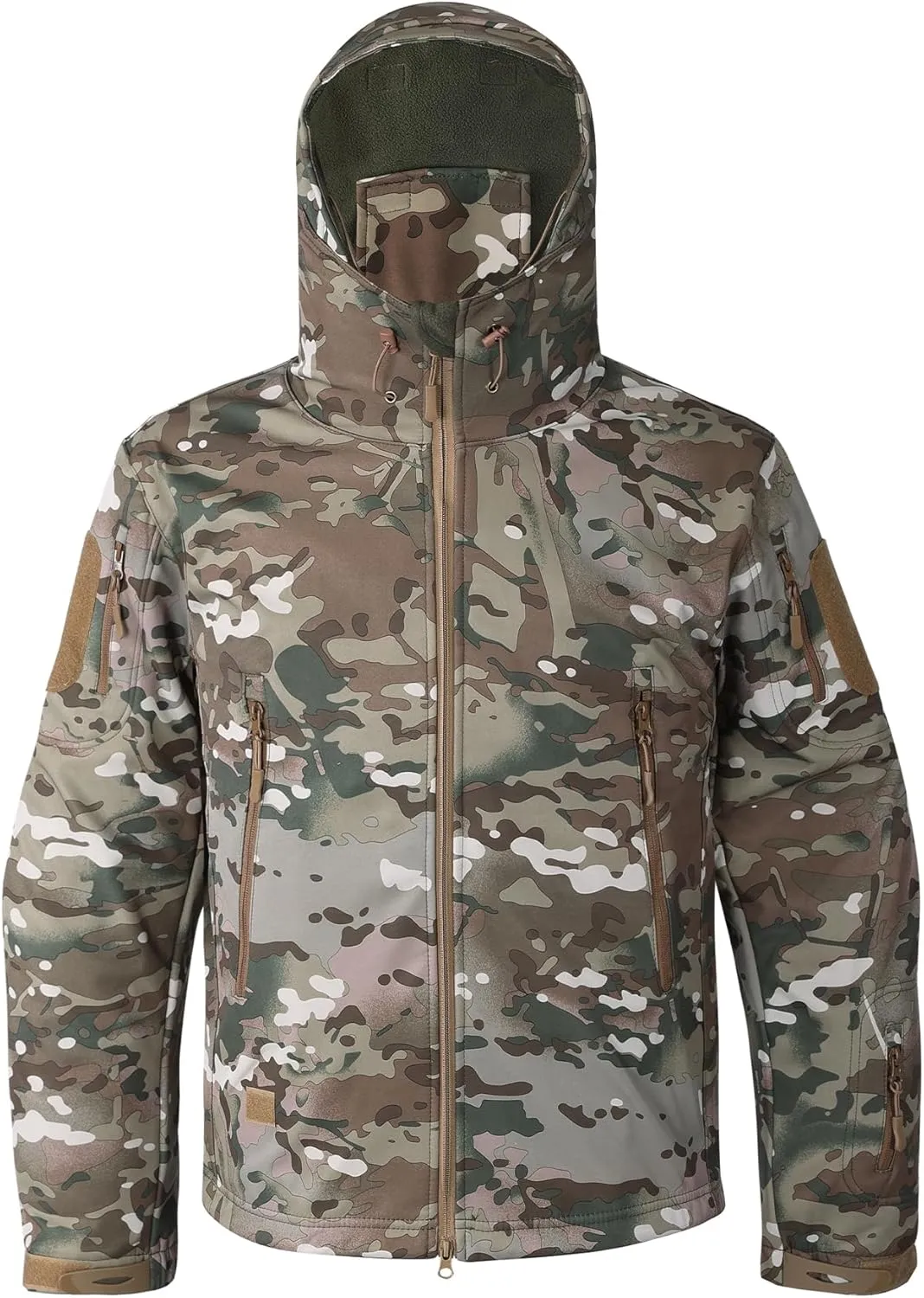 Men's Softshell Jacket Fleece Windproof Waterproof Thermal Tactical Coat Outdoor Jacket Hiking Camping