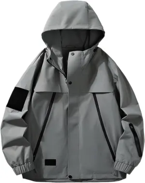 Men'S Waterproof And Windproof Jacket For Outdoor Activities Fishing Hiking Mountaineering Hooded Jacket.