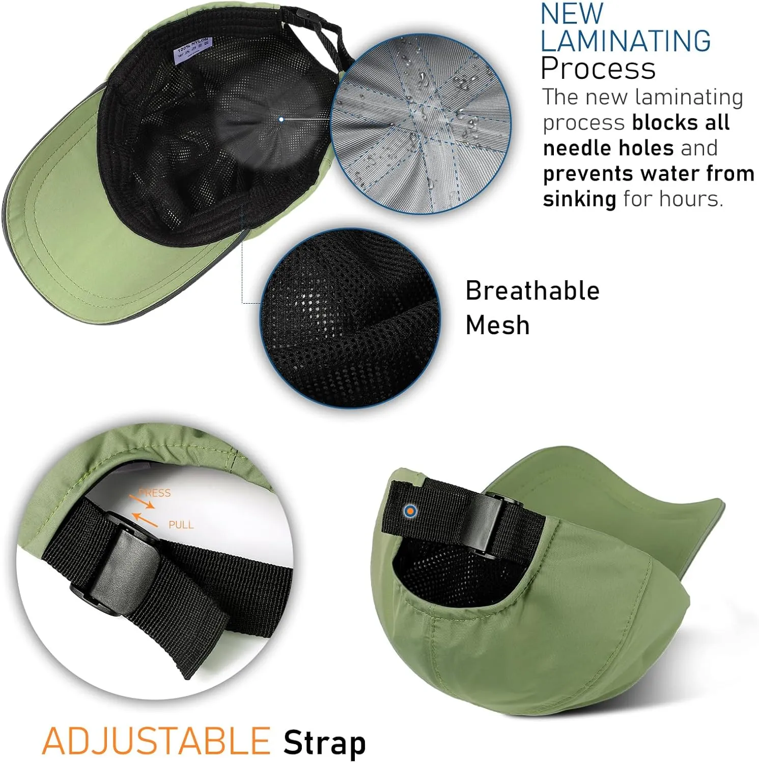 Mens Waterproof Golf Baseball Cap Windproof Breathable UPF50  Outdoor Caps for Women Sport Adjustable Rain Hat
