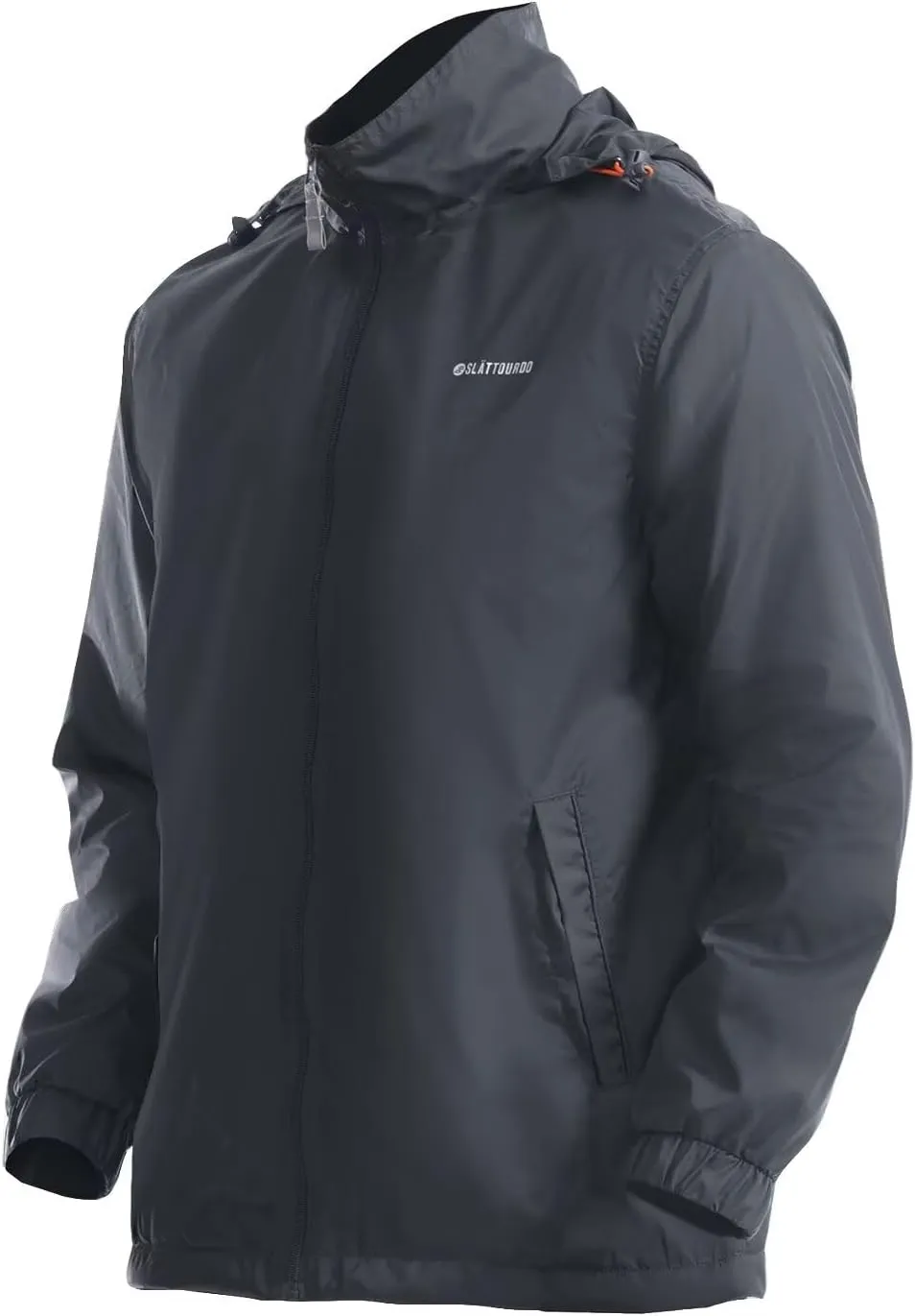 Mens Waterproof Jacket Outdoor Lightweight Hooded Windbreaker Travel Hiking Windproof Raincoat