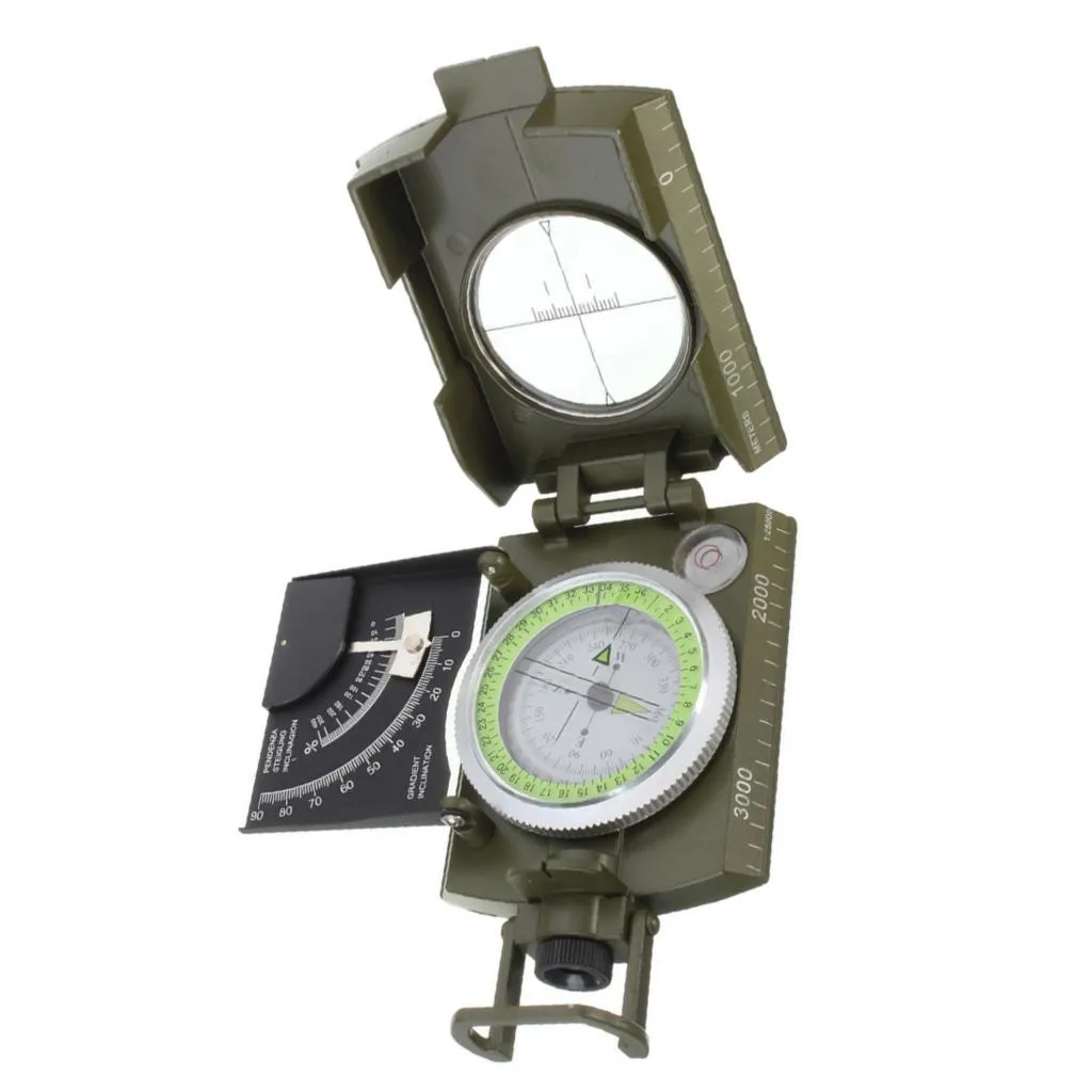 Metal Sighting Compass Clinometer Camping
