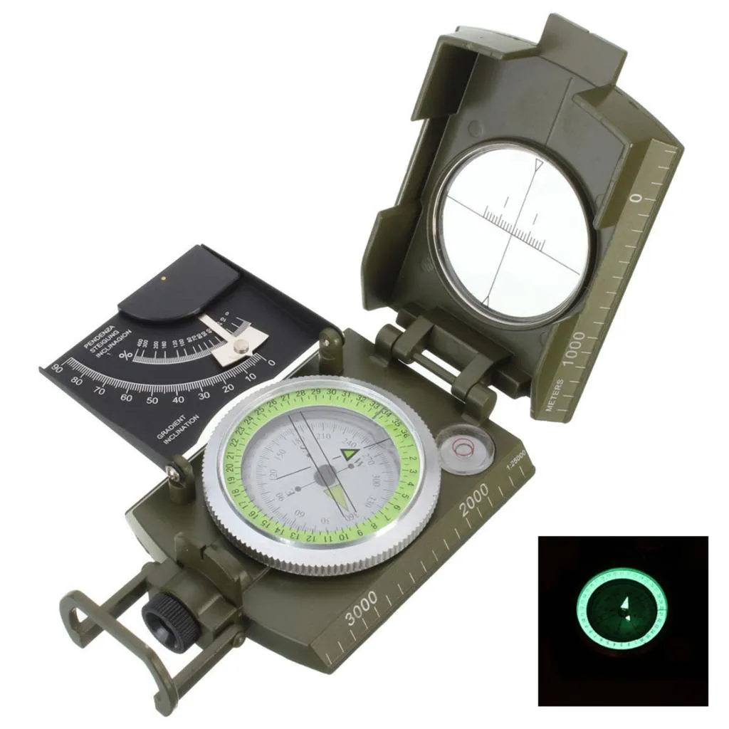 Metal Sighting Compass Clinometer Camping