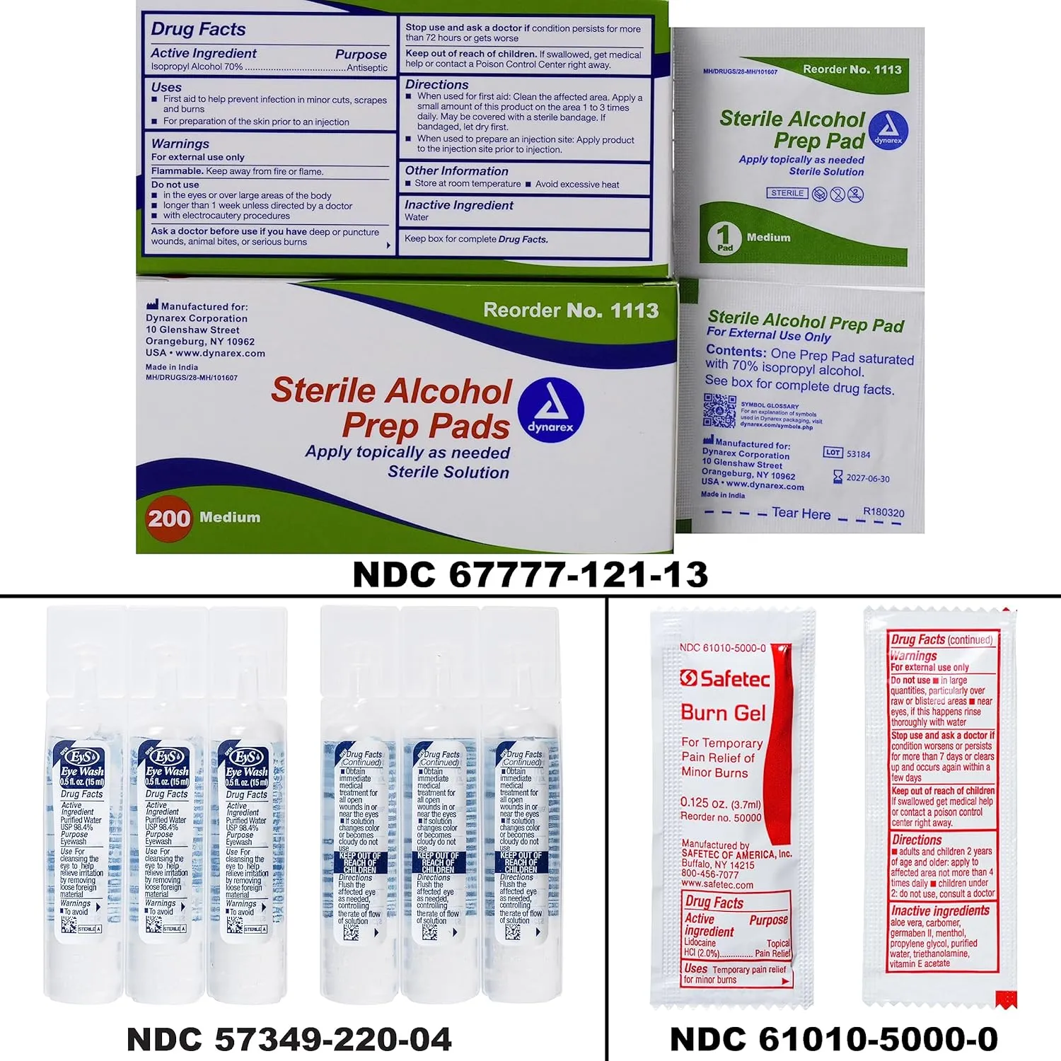 MFASCO First Aid Kits Refill Pack for ANSI Z308.1-2021 Class A OSHA Kit Compliant - User-Friendly Sectioned Bag for Easy Access - Emergency Kit Refill - Fits Medium Kits
