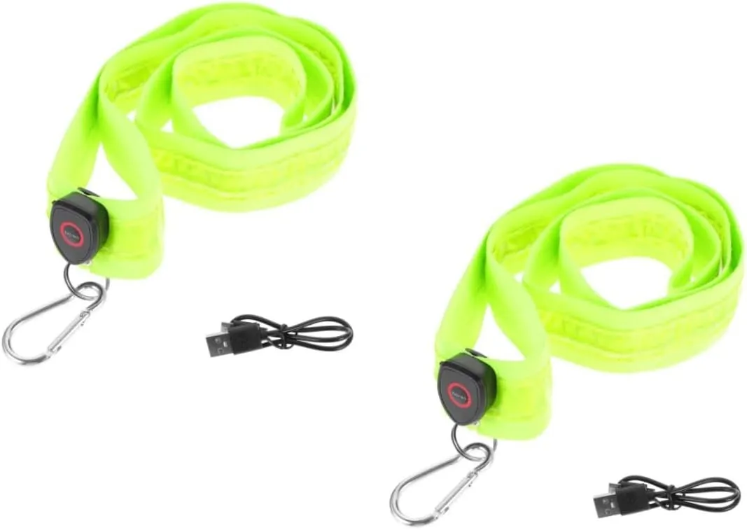 Mikikit Luminous Cross Shoulder Straps Running Belt with Light Shoulder Belt LED Lights LED Belt Running LED