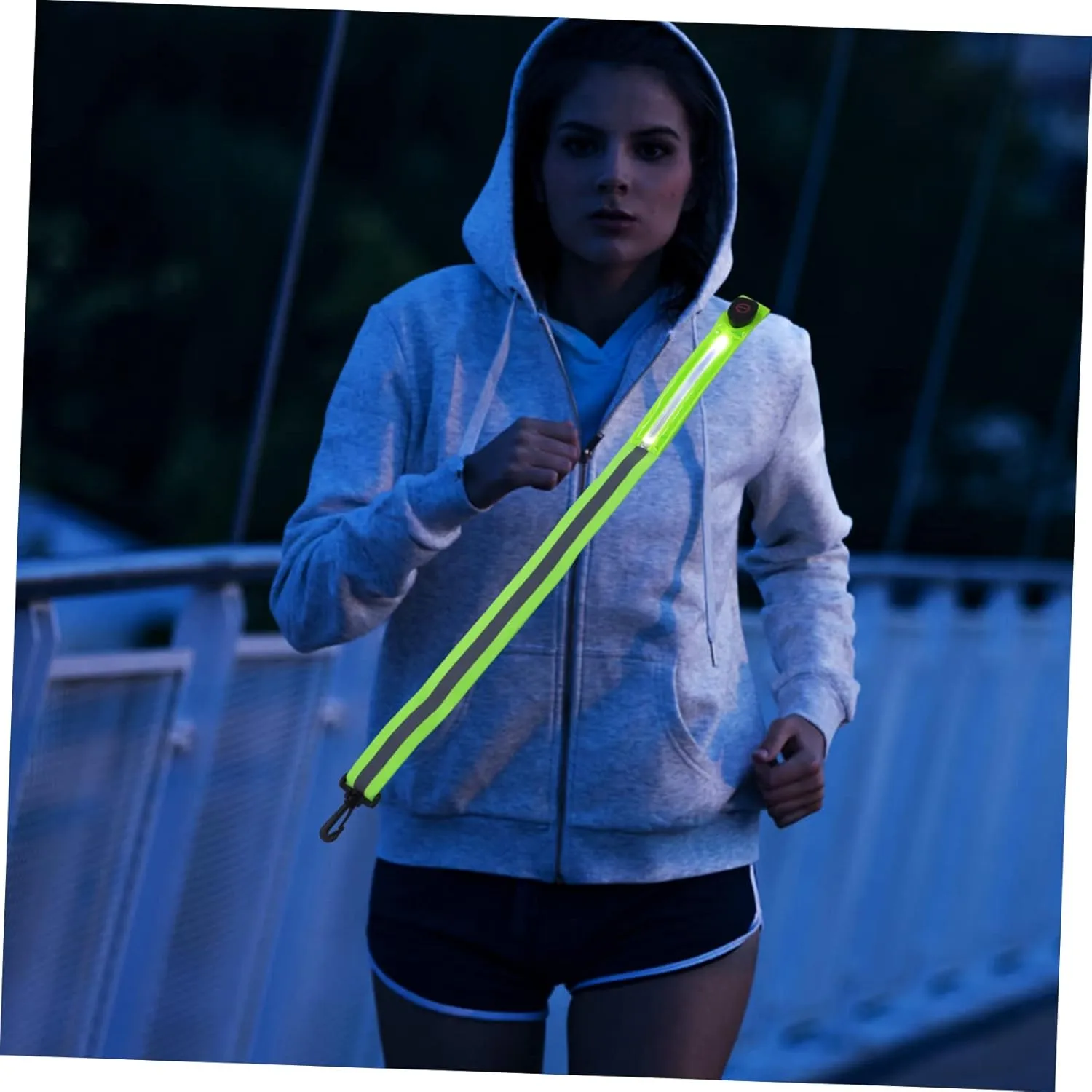Mikikit Reflective Belt Light Belt Running Belt Running Light Armband LED Bicycle Reflector Strips Safety