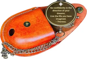 Military Compass for Hiking and Survival-Vintage-Inspired Brass Compass with Intricate Detailing – Perfect Navigational Instrument for Maritime Enthusiasts – Essential Gear for Explorers