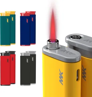 MK Jet-Hue Assorted Colors Windproof & Refillable Lighters - 10PCS, Camping & Candle Lighter