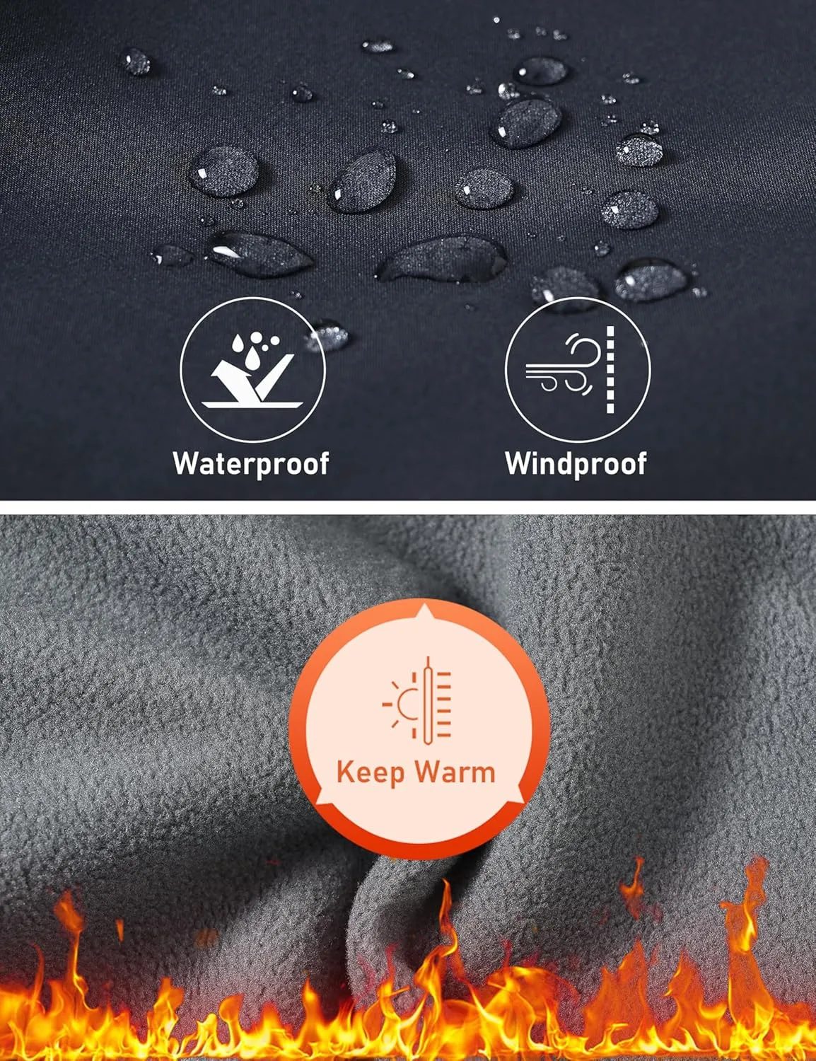 MoFiz Kids Waterproof Snow Ski Pants Kids Winter Warm Fleece Snowboard Pants Girls Elastic Waist Outdoor Hiking Pants