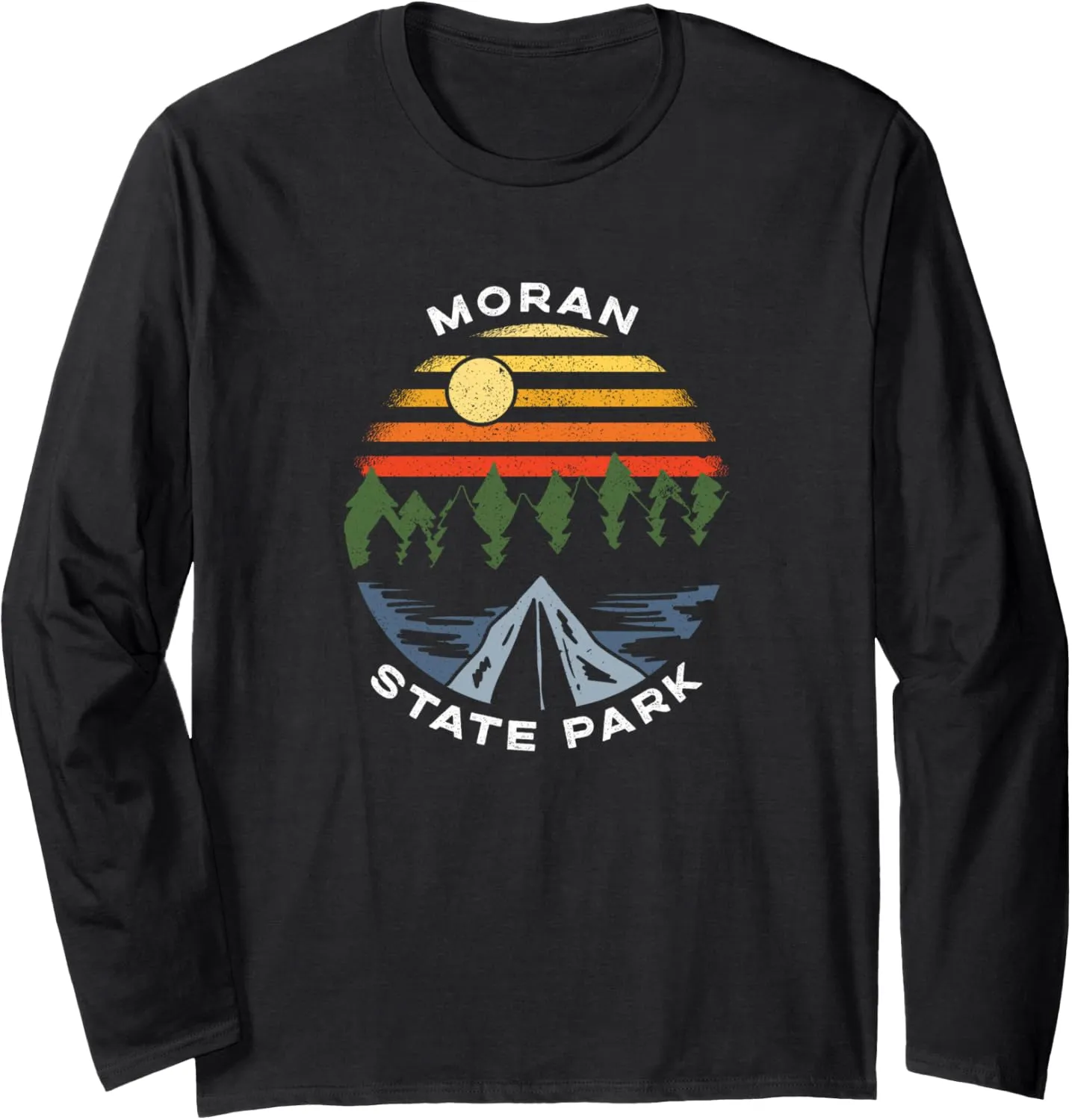 Moran State Park Washington Sunrise Camping Vacation Long Sleeve T-Shirt