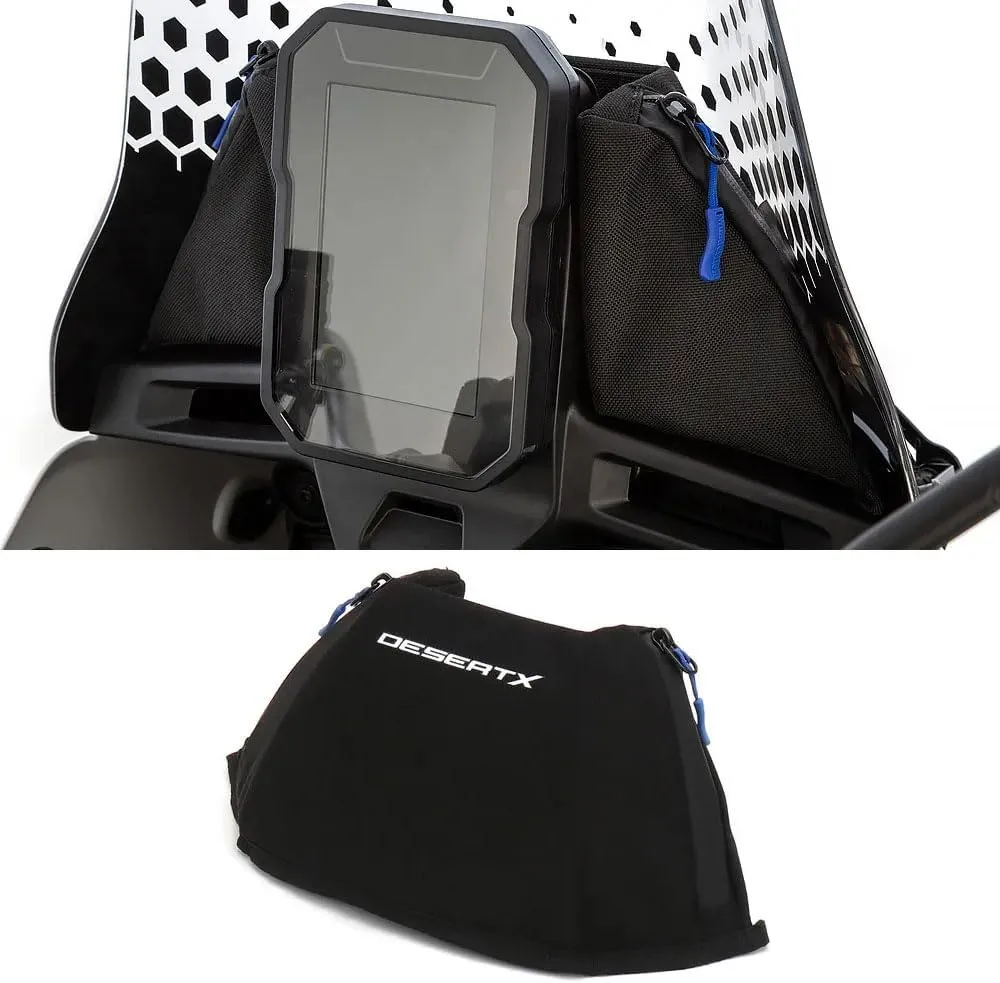 Motorcycle Cockpit Bag Fits for Ducati Desert X 2024 2023 2022 Waterproof Headbag Storage Bag Travel Bag-Black