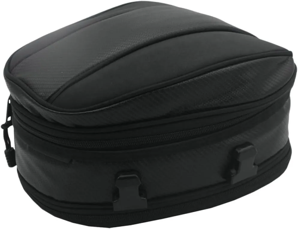 Motorcycle Tail Bag Rear Seat Luggage for Bike Cycling Bag Reverse Coil Zippers Material for Short Trips