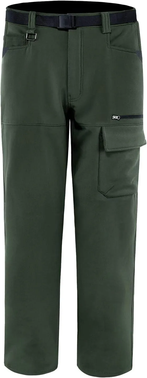 Mr.Stream Men's Hiking Multi Pocket Mountain Outdoor Trekking Sports Camping Windproof Fleece Pants
