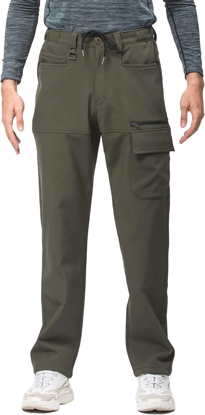 Mr.Stream Men's Hiking Multi Pocket Mountain Outdoor Trekking Sports Camping Windproof Fleece Pants